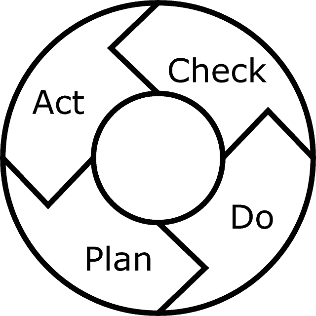 Plan – Do – Check – Act. A staple of project management. Also called the PDCA cycle, the Scrum sprint or – wait for it – the Deming cycle.